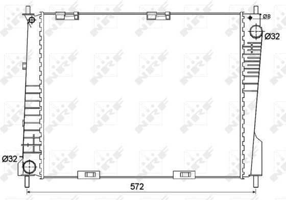 Radiator, engine cooling 53125