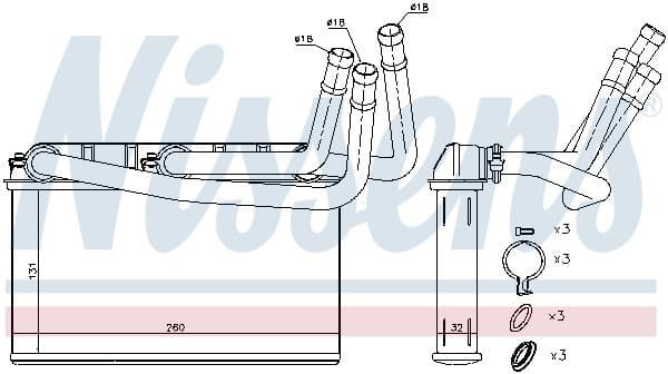 Heat Exchanger, interior heating ** FIRST FIT ** 70531