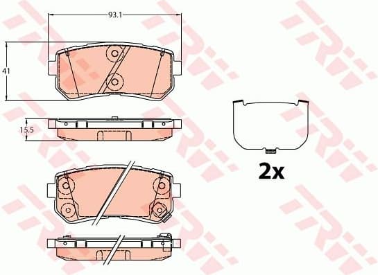 Brake Pad Set, disc brake GDB3636