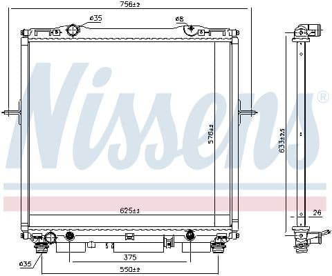 Radiator, engine cooling 66659