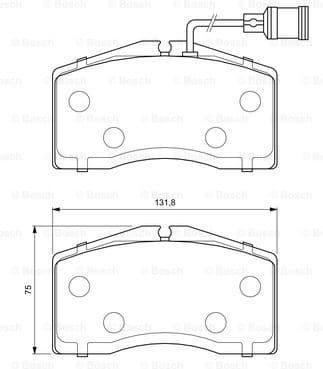 Brake Pad Set, disc brake 0986424664