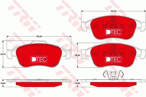 Brake Pad Set, disc brake DTEC COTEC GDB1789DTE