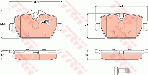 Brake pads rear, Top Quality GDB1612 - image 4