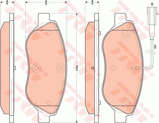 Brake Pad Set, disc brake COTEC GDB1855