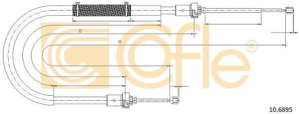 Cable Pull, parking brake 10.6895