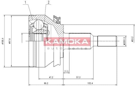 CV joint outer 7526