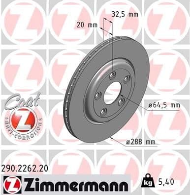 Brake Disc COAT Z 290.2262.20