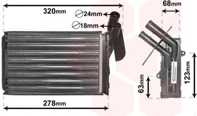 Heat Exchanger, interior heating *** IR PLUS *** 43006048