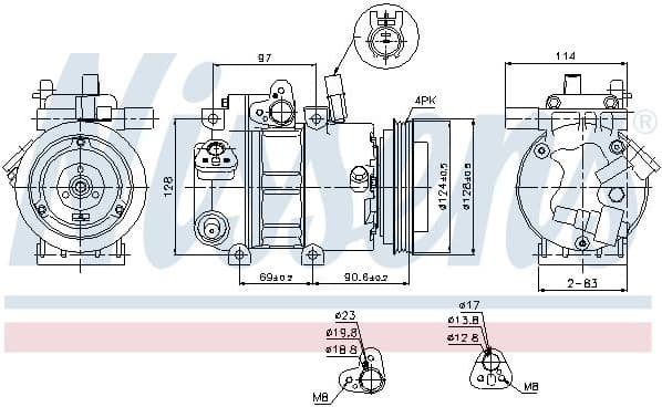 Compressor, air conditioning ** FIRST FIT ** 89296