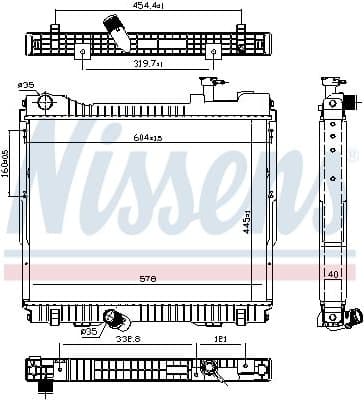 Radiator, engine cooling 68742