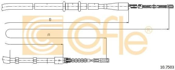 Cable Pull, parking brake 10.7503