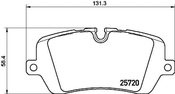Brake pads rear, Top Quality P44021