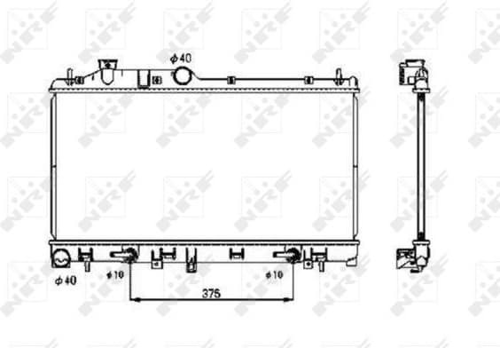 Radiator, engine cooling 53700