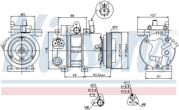 Compressor, air conditioning ** FIRST FIT ** 89273