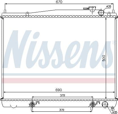 Radiator, engine cooling 62916