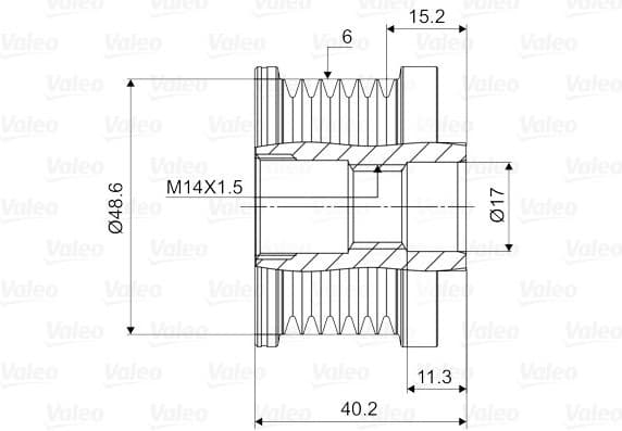 Alternator Freewheel Clutch VALEO NEW SPARE PART 588102 - image 2
