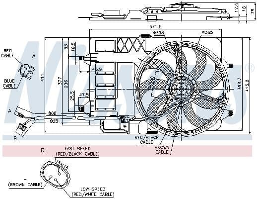 Fan, engine cooling 85124