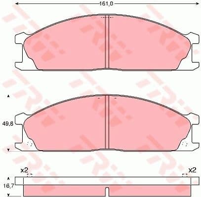 Brake Pad Set, disc brake GDB1017