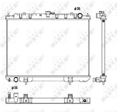 Radiator, engine cooling 53450