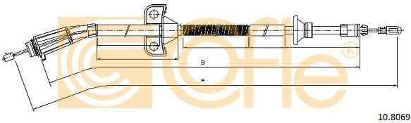 Cable Pull, parking brake 10.8069