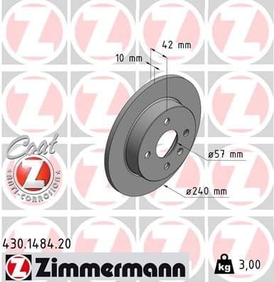 Brake Disc COAT Z 430.1484.20