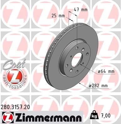Brake Disc COAT Z 280.3157.20