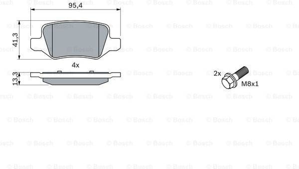 Brake Pad Set, disc brake 0986494023 - image 7