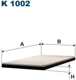 Filter, cabin air K1002