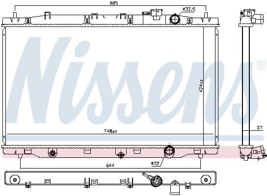 Radiator, engine cooling ** FIRST FIT ** 606443