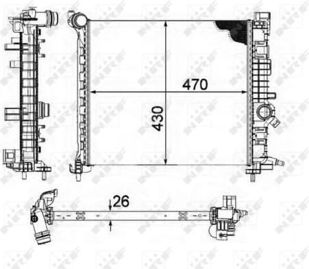 Radiator, engine cooling 58476