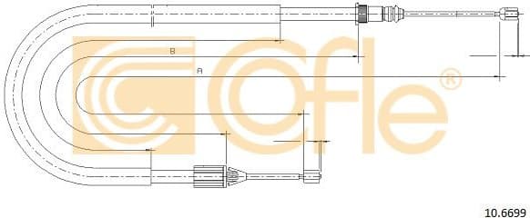 Cable Pull, parking brake 10.6699