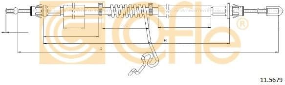 Cable Pull, parking brake 11.5679