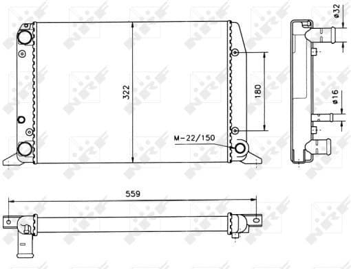 Radiator, engine cooling 50514