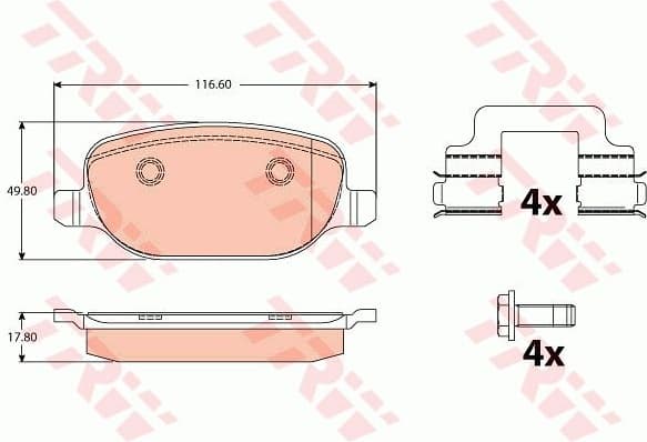 Brake Pad Set, disc brake GDB2129