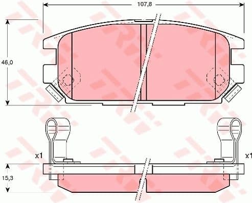 Brake Pad Set, disc brake GDB3199