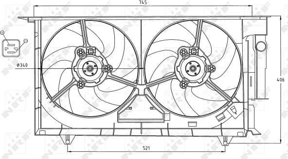 Fan, engine cooling 47075