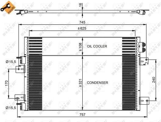Condenser, air conditioning EASY FIT 350031