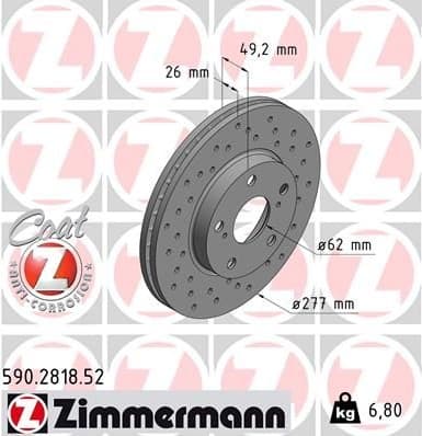 Brake Disc SPORT BRAKE DISC Z 590.2818.52
