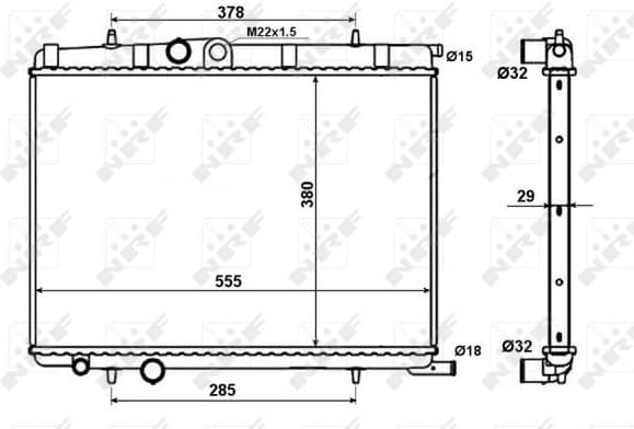 Radiator, engine cooling EASY FIT 56021