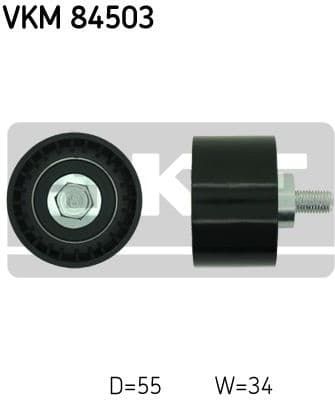 Deflection Pulley/Guide Pulley, timing belt VKM 84503