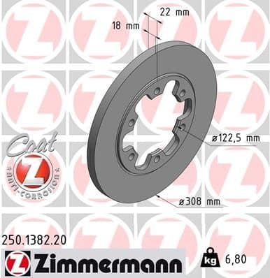 Brake Disc COAT Z 250.1382.20