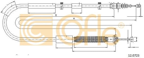 Cable Pull, parking brake 12.0723
