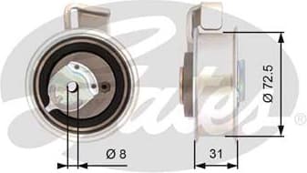 Tensioner Pulley, timing belt PowerGrip™ T43072