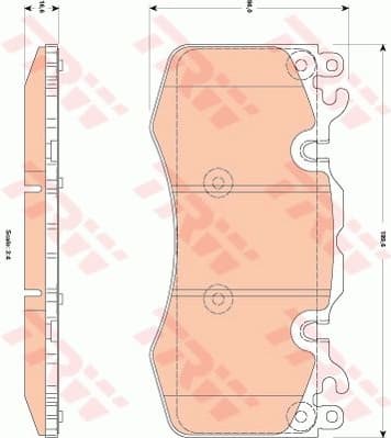 Brake pads front, Top Quality GDB1834