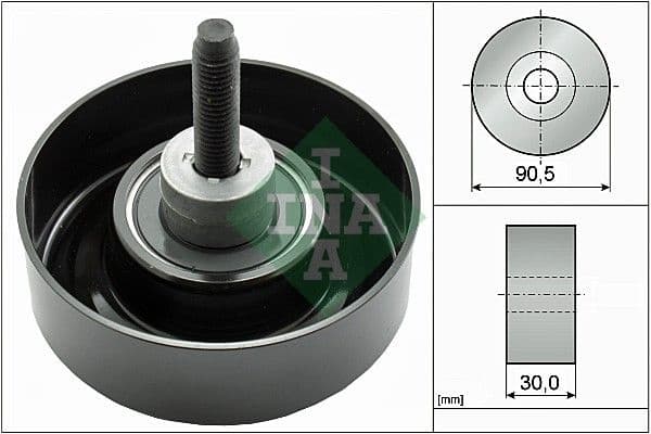 Deflection/Guide Pulley, V-ribbed belt 532040530