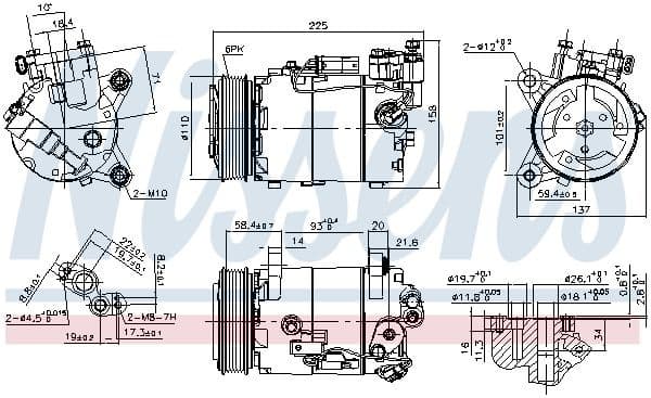 Compressor, air conditioning ** FIRST FIT ** 890099