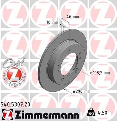 Brake Disc COAT Z 540.5307.20