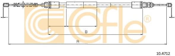 Cable Pull, parking brake 10.4712