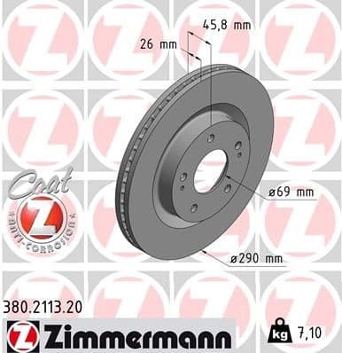 Brake Disc COAT Z 380.2113.20