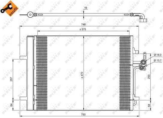 Condenser, air conditioning EASY FIT 35850